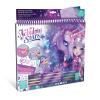 Nebulous Stars Fantasy Horses Sketchbook for Kids - 35 Large Stenciled Purple Pages - Comes with 80 Stencils view 1