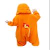 SAZAC Kigurumi - Pokemon - Charmander - Onesie Jumpsuit Halloween Costume -Kids Size (5-9 Year Old) Orange view 2