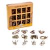 Ancient Metals 12-Piece Metal Puzzle Set  Brain Teaser Disentanglement Puzzles for Adults & Teens, Logic Game Gift for Men, Stress Relief Desk Toys, Unique Metal Mind Challenges view 1