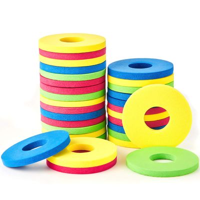120 Pieces Foam Disc Shooter Flying Foam Disc Toy for Remote Control Robot Toy, Red, Blue, Yellow, Green