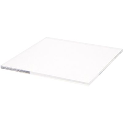 Plymor Clear Square Acrylic Display Base, 10" W x 10" D x 0.375" H, Pack of 3