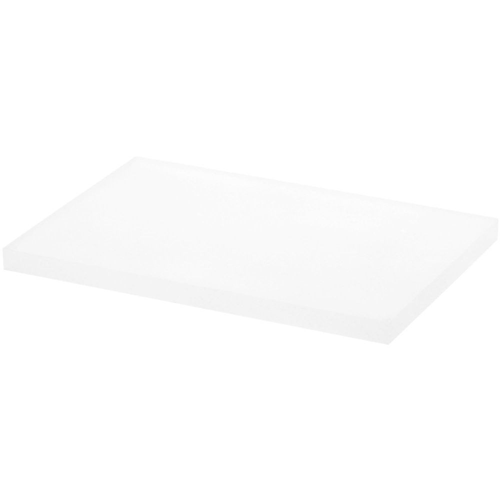 Plymor Frosted Rectangular Acrylic Display Base, 6" W x 4" D x 0.375" H, Pack of 3
