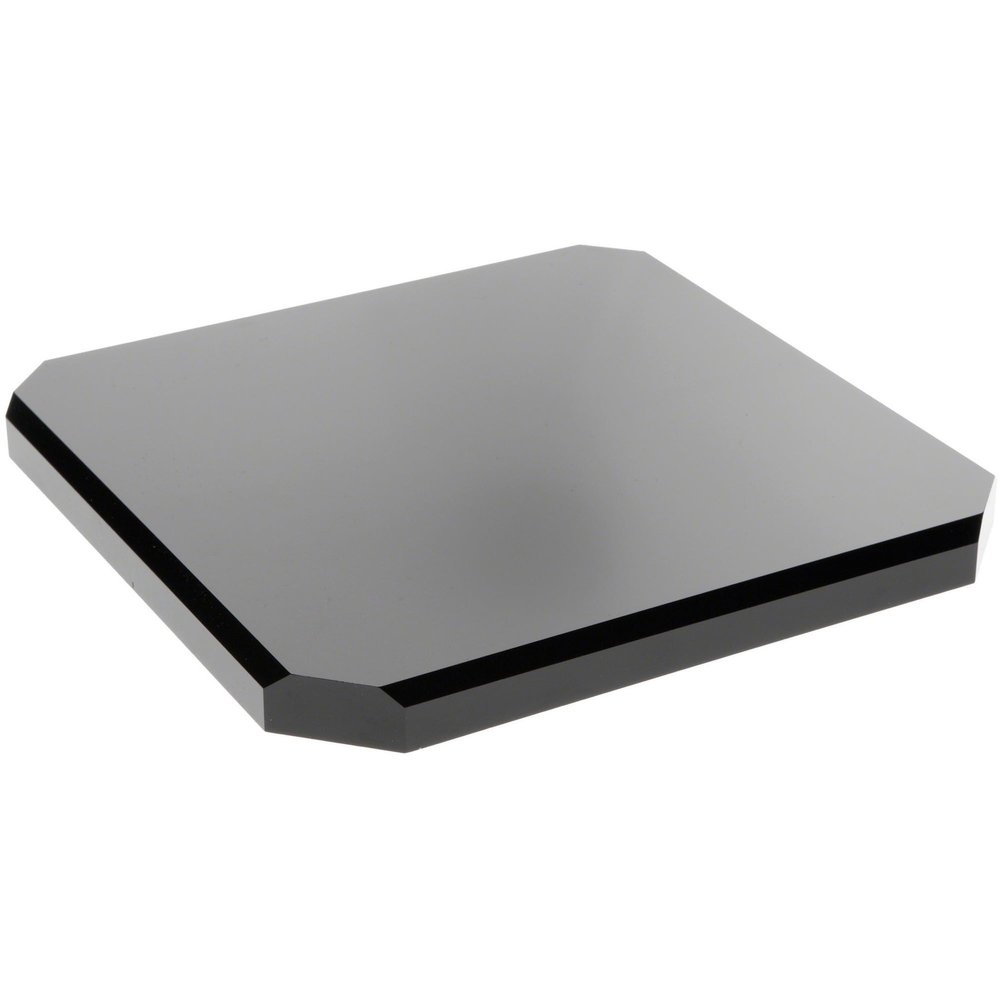 Plymor Black Acrylic Beveled Corner-Cut Display Base, 9" W x 9" D x 0.75" H, Pack of 2