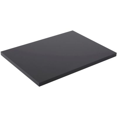 Plymor Black Rectangular Acrylic Display Base, 8" W x 6" D x 0.375" H, Pack of 6