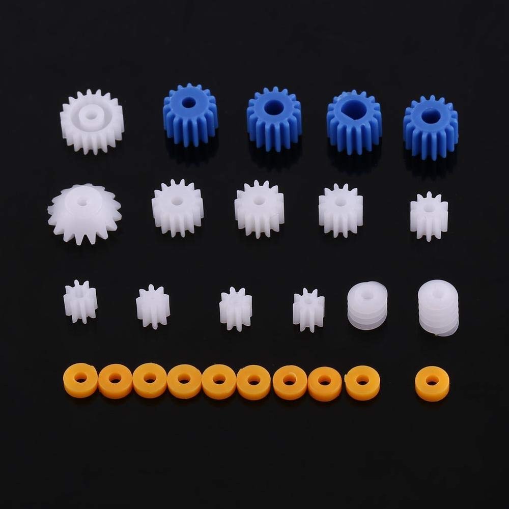26pcs Plastic Spindle Gears Sleeve Kit 2MM/2.3MM/3MM/3.17MM/4MM for DIY Cars Robots Model Making Accessories