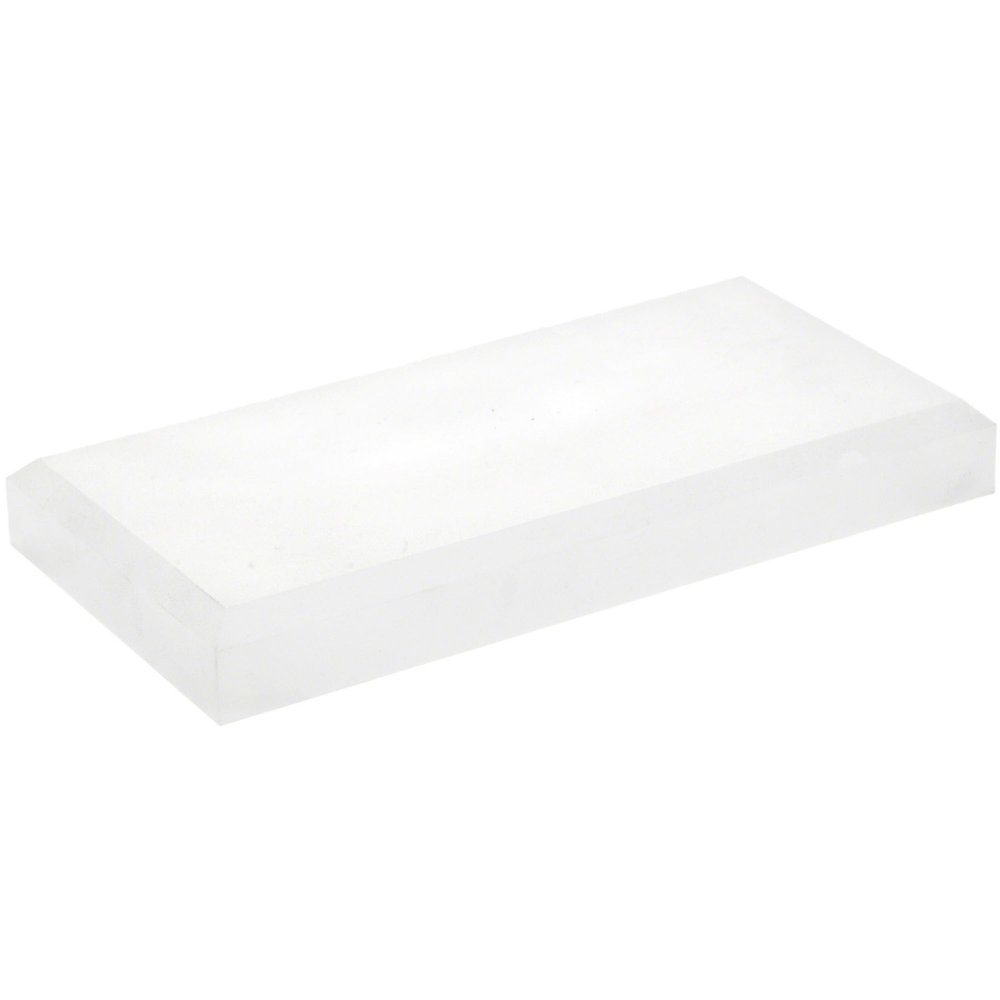 Plymor Frosted Acrylic Rectangular Beveled Display Base, 6" W x 3" D x 0.75" H, Pack of 6
