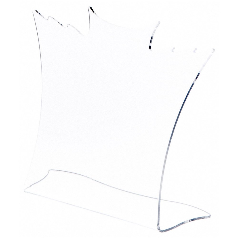 Plymor Clear Acrylic Winged Necklace Display Stand, 8.5" W x 3" D x 7.25" H (6 Pack)