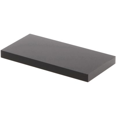Plymor Black Rectangular Acrylic Display Base, 4" W x 2" D x 0.375" H, Pack of 12
