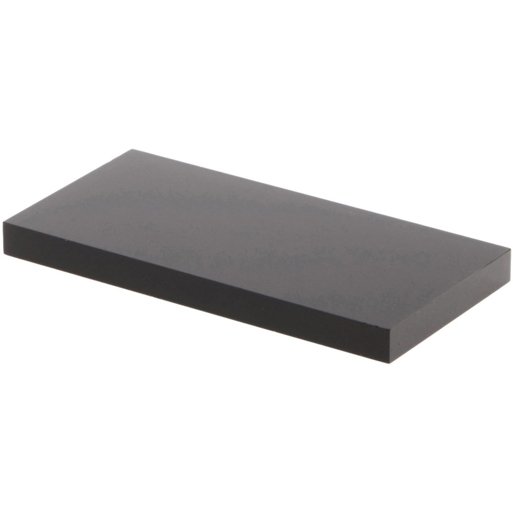 Plymor Black Rectangular Acrylic Display Base, 4" W x 2" D x 0.375" H, Pack of 12