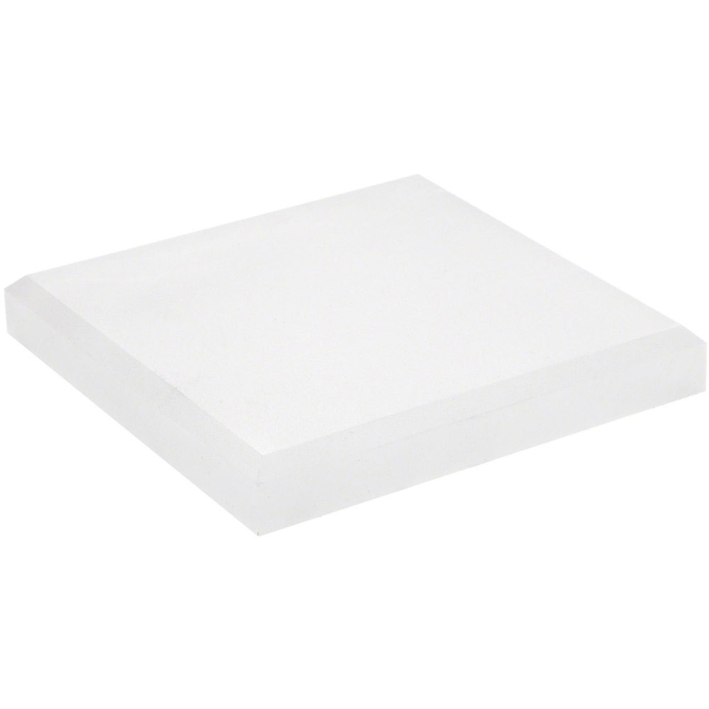 Plymor Frosted Acrylic Square Beveled Display Base, 5" W x 5" D x 0.75" H, Pack of 6