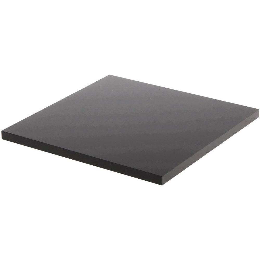 Plymor Black Square Acrylic Display Base, 7" W x 7" D x 0.375" H, Pack of 3