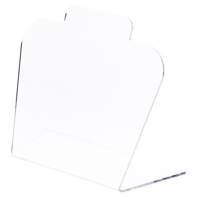 Plymor Clear Acrylic Basic Short Necklace Display Stand, 8.5" W x 4" D x 7.75" H (6 Pack)