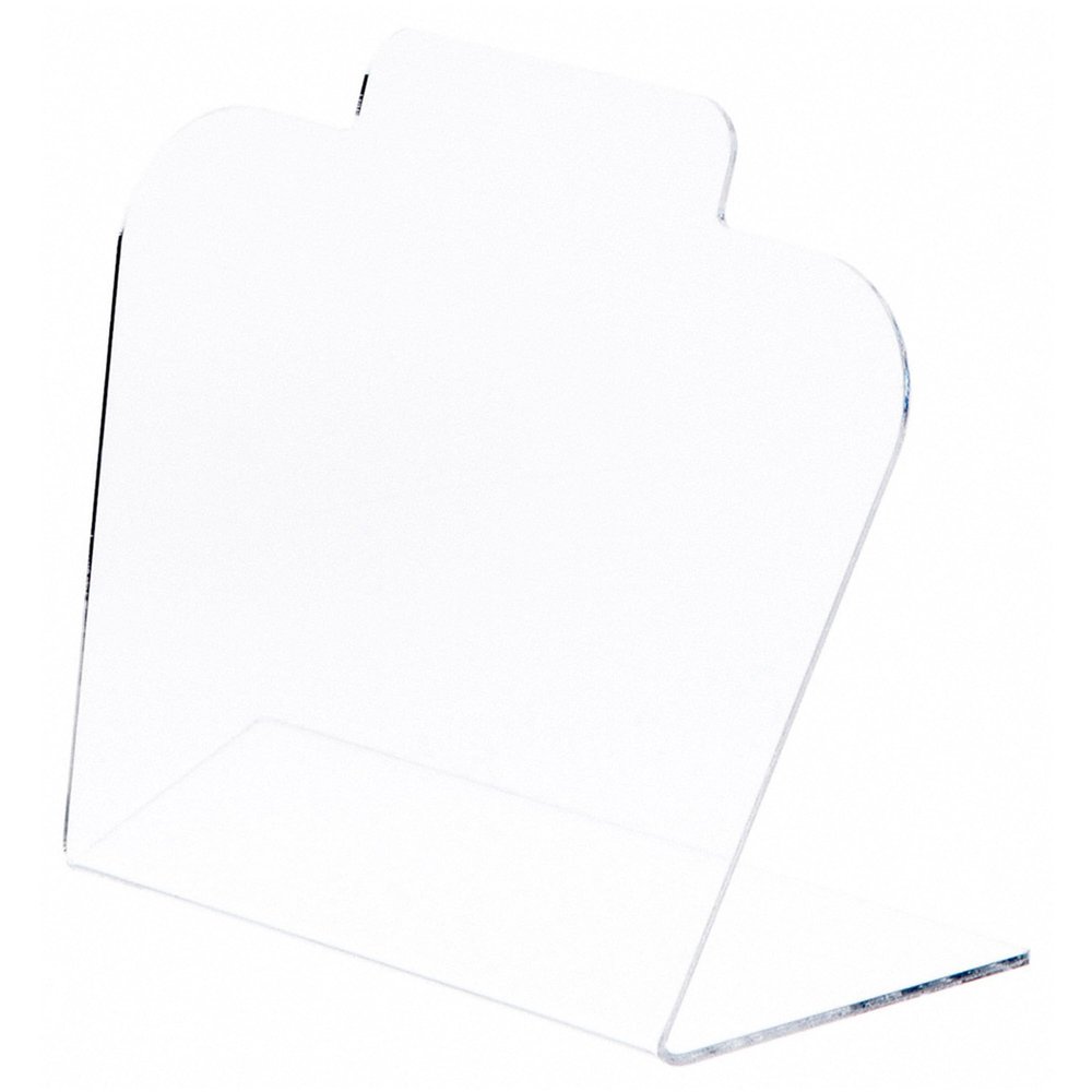 Plymor Clear Acrylic Basic Short Necklace Display Stand, 8.5" W x 4" D x 7.75" H (6 Pack)