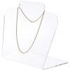 Plymor Clear Acrylic Basic Short Necklace Display Stand, 8.5" W x 4" D x 7.75" H (6 Pack) view 2
