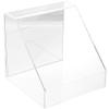 Plymor Clear Acrylic Slanted Front Display Case with No Base (Mirrored), 8" x 8" x 8" (2 Pack) view 1