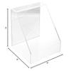 Plymor Clear Acrylic Slanted Front Display Case with No Base (Mirrored), 8" x 8" x 8" (2 Pack) view 2