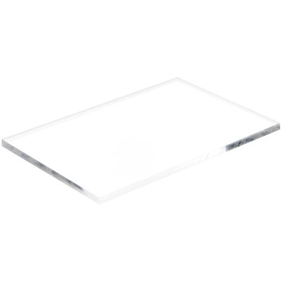 Plymor Clear Acrylic Rectangular Polished Edge Display Base, 6" W x 4" D x 0.25" H, Pack of 24