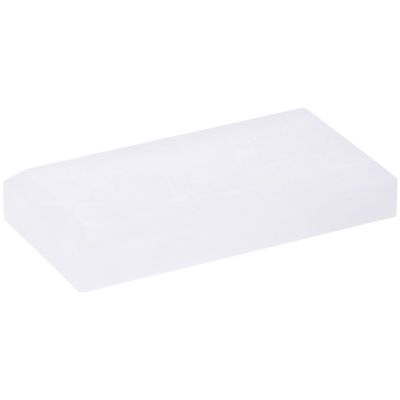 Plymor Frosted Acrylic Rectangular Beveled Display Base, 4" W x 2" D x 0.75" H, Pack of 6