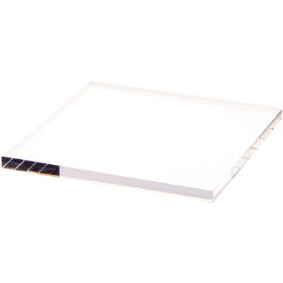 Plymor Clear Square Acrylic Display Base, 6" W x 6" D x 0.375" H, Pack of 12