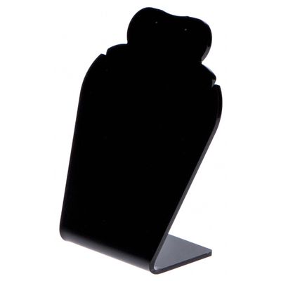 Plymor Black Acrylic Necklace/Earring Combo Display Stand, 4.625" W x 3" D x 5.25" H (12 Pack)