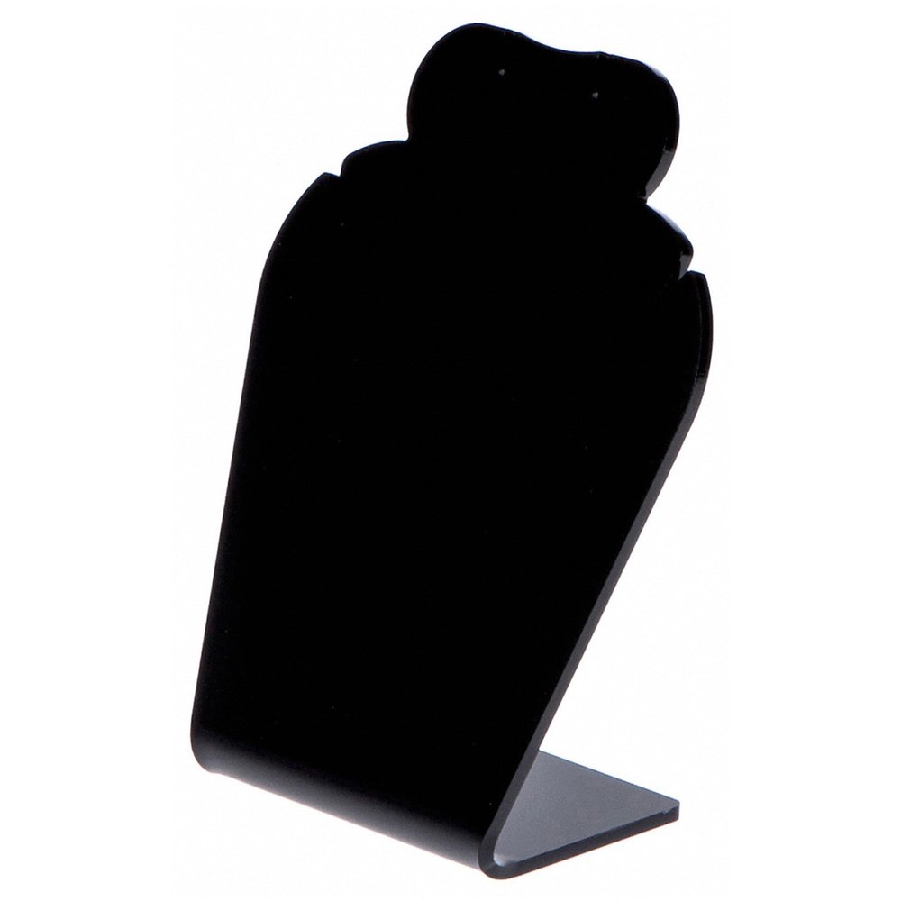 Plymor Black Acrylic Necklace/Earring Combo Display Stand, 4.625" W x 3" D x 5.25" H (12 Pack)