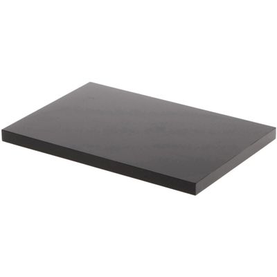 Plymor Black Rectangular Acrylic Display Base, 6" W x 4" D x 0.375" H, Pack of 12