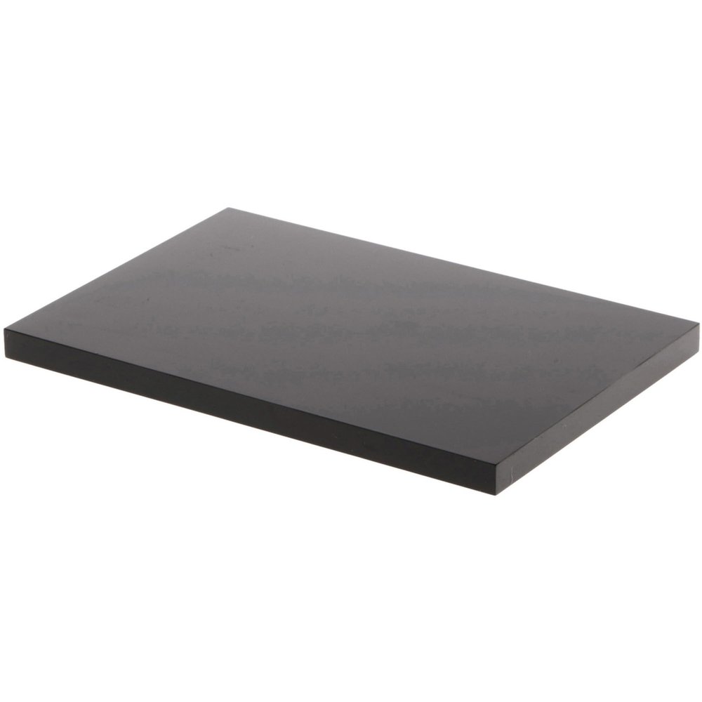 Plymor Black Rectangular Acrylic Display Base, 6" W x 4" D x 0.375" H, Pack of 12