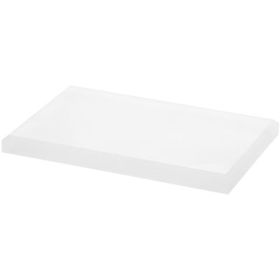 Plymor Frosted Acrylic Rectangular Beveled Display Base, 6" W x 4" D x 0.5" H, Pack of 6