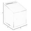 Plymor Clear Acrylic Display Case Box with Angled Top & Hinged Lid, 6" x 6" x 6" (3 Pack) view 2