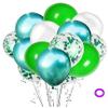 24PCS Jungle Safari Dinosaur Balloons Theme Party Supplies- Green White Latex Balloons with Green Confetti Balloon Ideal for Baby Shower Summer Party Pool Hawaiian Boy Birthday Engagement Wedding view 3