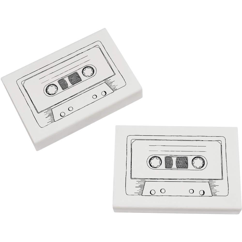 Azeeda 2 x 45mm 'Cassette Tape' Erasers/Rubbers (ER00024076)