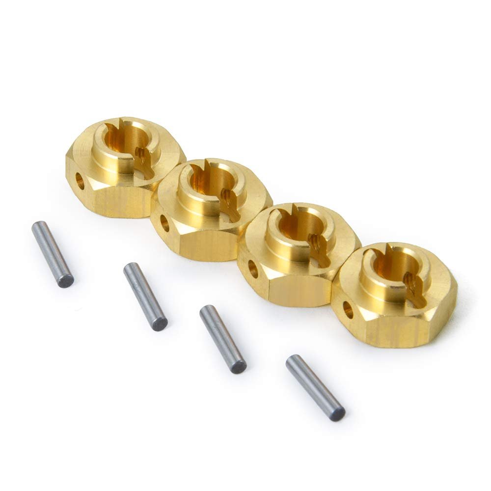 RCLions 12mm Wheel Hex Hubs Heavyweight Brass 5mm Thickness Spacer for Axial scx10 iii AXI03004,AXI03007 Upgrades 1/10th RC Crawler Car
