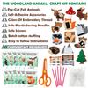 CiyvoLyeen Woodland Animals Craft Kit Kids DIY Crafting and Sewing Set Woodland Animals Felt Plushie for Girls and Boys Educational Beginners Sewing Set Sewing Kits for Kids Age 8 9 10 11 12 view 2