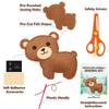 CiyvoLyeen Woodland Animals Craft Kit Kids DIY Crafting and Sewing Set Woodland Animals Felt Plushie for Girls and Boys Educational Beginners Sewing Set Sewing Kits for Kids Age 8 9 10 11 12 view 3