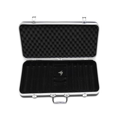 HAN'S DELTA Monte Carlo Poker Club Chip Set 14 Gram for Texas Hold'em, Blackjack, Casino Gambling with Black ABS Case, Cards, Dealer Button (Choose 300 or 500 Chips Set) (Case Only (Holds 500 Chips))
