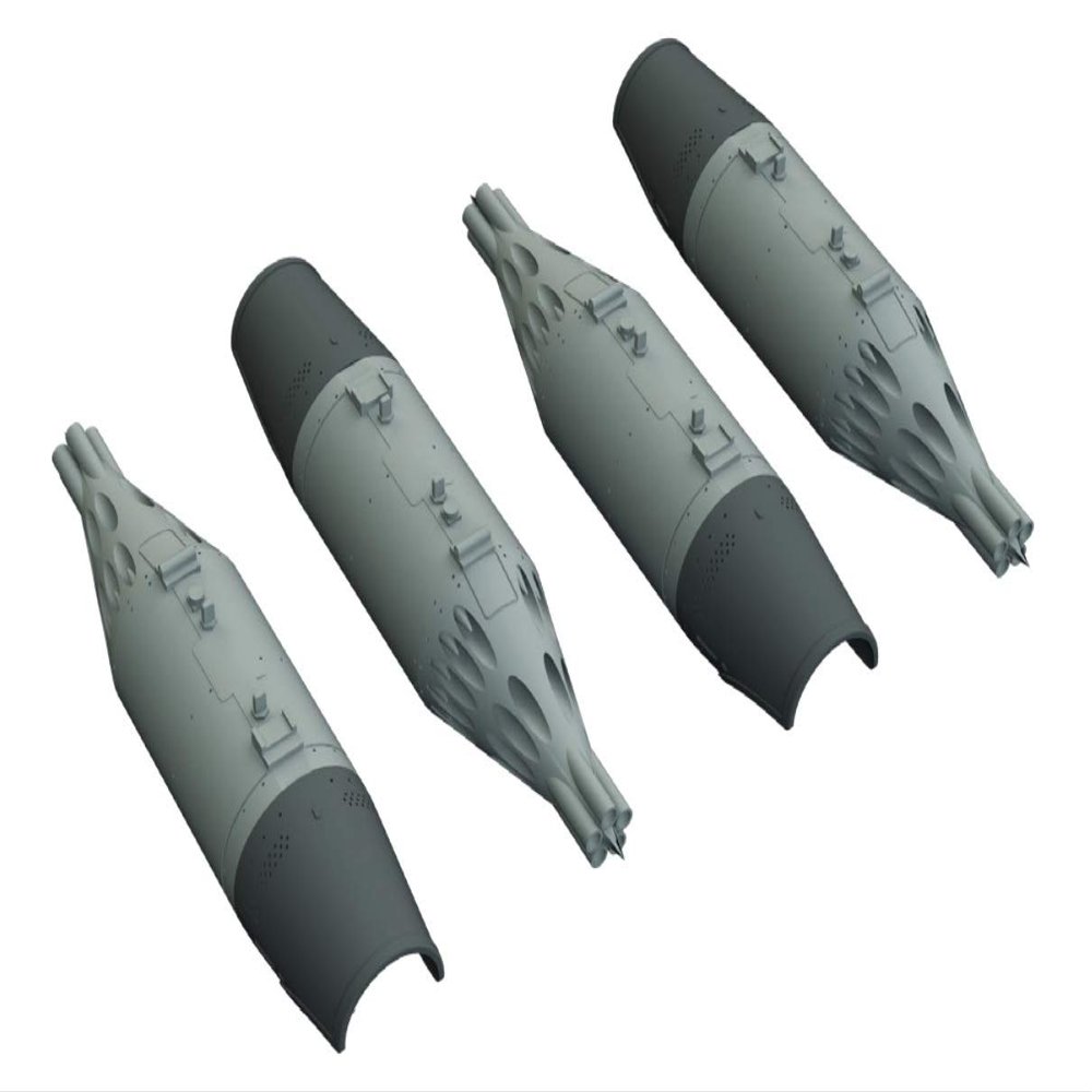 Eduard EDU648574 1/48 Brassin UB-32A-24 Rocket Bullet Pod, Pack of 4, Plastic Model Parts