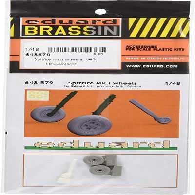 Eduard EDU648579 1/48 Brassin Spitfire Mk.1 Wheel (for Eduard) Plastic Model Parts