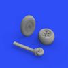 Eduard EDU648579 1/48 Brassin Spitfire Mk.1 Wheel (for Eduard) Plastic Model Parts view 3