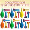 ArtCreativity Foam Rocket Blasters 18 Rockets and 6 Squeeze Launcher, Assorted Colors, High Flying, Fun Summer Outdoor, Birthday, Great Goodie Bag Filler, Party Favors Prizes, Easter Toys for Kids view 2