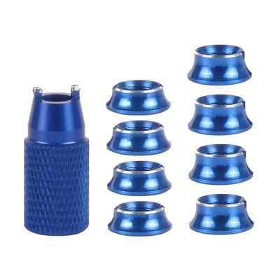 FEICHAO 8Pcs Radio Transmitter Switch Fixed Nut & Installation Spanner for RadioLink Futaba JR for Frsky Remote Control T8FG T14SG T18sz T16sz (Blue)