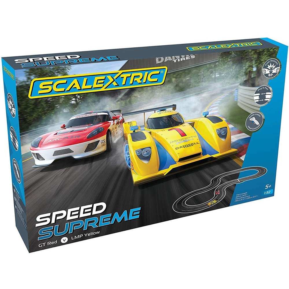 Scalextric Speed Supreme GT vs. LMP 1:32 Slot Car Race Track Set C1420T