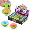 IPIDIPI TOYS Spineez Light Up Spinning Tops  12-Pack LED Spinner Toys, Easter Basket Stuffers for Kids, Birthday Party Favors, Goodie Bag Stuffers, School Prizes for Boys & Girls  Blue view 1