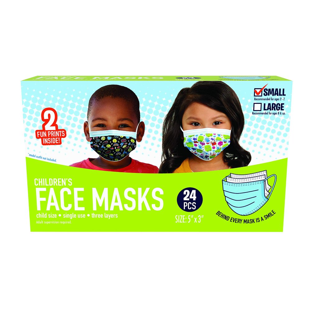 MASKS Childrens Single Use Face, 24 Count, Ages 2-7, Kids Toys for Ages 2 Up by Just Play