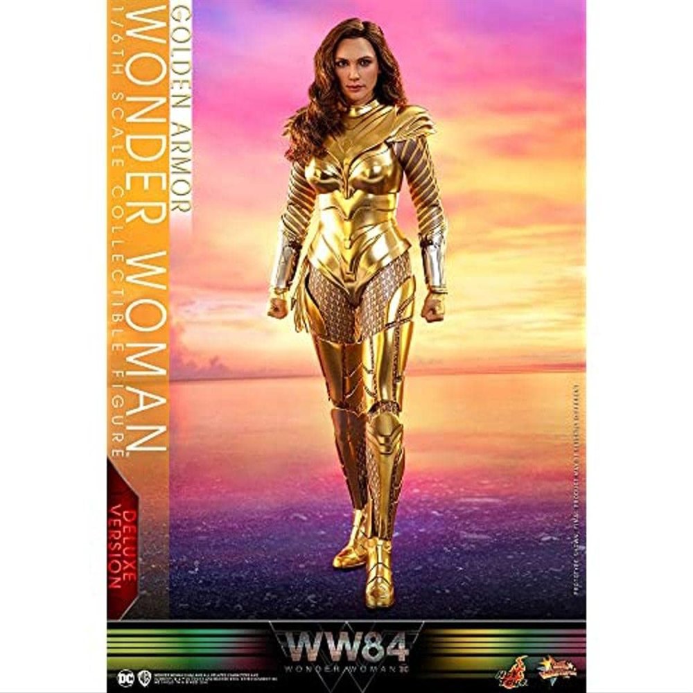 Hot Toys Wonder Woman with Golden Wing Armor 1984 Wonderwoman (Deluxe Version) MMS578 Movie Masterpiece Series Collectible Beautiful Action Figure Gal Gadot Ready to Ship
