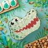BLUE PANDA Alligator Pinata - Small Green 16.5 x 11.5 x 3 In - Pinata for Kids Safari, Animal Party Decor & Alligator Party Supplies view 2