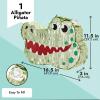 BLUE PANDA Alligator Pinata - Small Green 16.5 x 11.5 x 3 In - Pinata for Kids Safari, Animal Party Decor & Alligator Party Supplies view 4