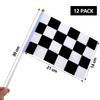 13 Feet Long Racetrack Floor Running Mat (2ft Wide) and 12 Pieces Checkered Black and White Racing Flag for Two Fast Birthday Decorations Race Car Road for Race Car Birthday Party Supplies view 3