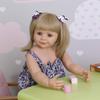 34inch87cm Reborn Toddler Dolls,Huge Baby Full Body Hard Vinyl Girl Realistic Anatomically Correct+ Short Blond Hair Model Collectible Great Qualtity (3) view 2