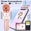Dodosky Toys for Girls Age 5-12, Wireless Bluetooth Karaoke Microphone for Kids Popular Toys for 5 6 7 8 9 10 11 12 Year Olds Girls Boys Best Gifts for 5-12 Year Olds Girl Boy Teen - Champagne view 4