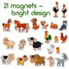 Fridge Magnets for Toddlers - Magdum - 21 Farm Family Magnets for Fridge - Cute Magnetic Animals for Children  Safe Magnet for Refrigerator - Learning Toy Set - Baby Educational Gift view 3